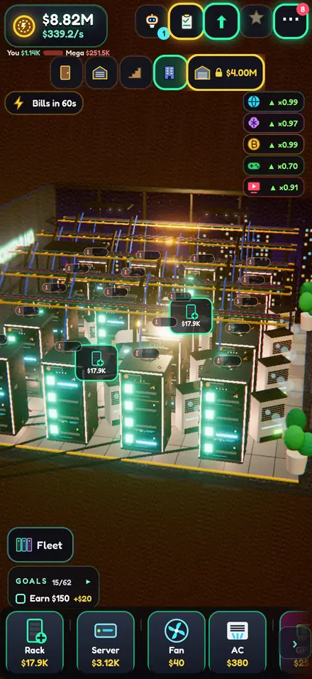 Rackstar office level full of server racks